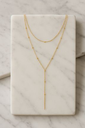 گردنبند استیل ( فولاد ) زرد استیل (فولاد) BEIGE BİJUTERİ - کد 938647053