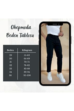 شلوار مشکی مردانه بافتنی OHEPMODA - کد 917253554