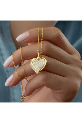 گردنبند نقره طلائی زنانه 925 عیار Şimal Silver - کد 669841895