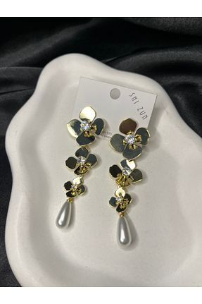 گوشواره جواهر زرد زیرکن Fam&Co Jewelry - کد 938666194
