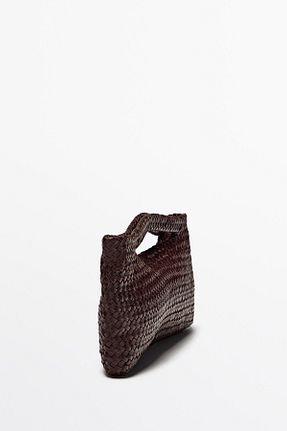 کیف دوشی قهوه ای زنانه چرم خالص Massimo Dutti - کد 938682712
