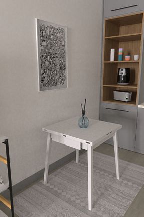 میز آشپزخانه سفید MDF VİLİNZE - کد 885968462