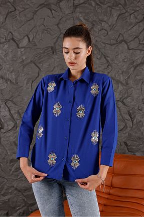 پیراهن سرمه ای زنانه Relaxed Amorti - کد 934469717