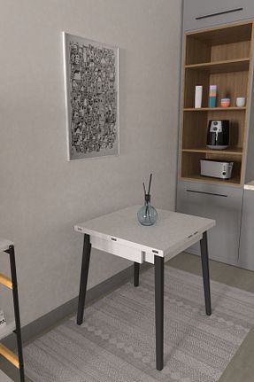 میز آشپزخانه سفید MDF VİLİNZE - کد 885971347