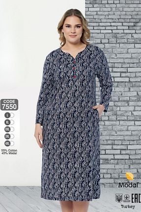 لباس سایز بزرگ رنگی زنانه پنبه ای ROMEO LİFE - کد 933359911