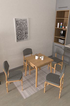 ست میز آشپزخانه طوسی MDF VİLİNZE - کد 901883994