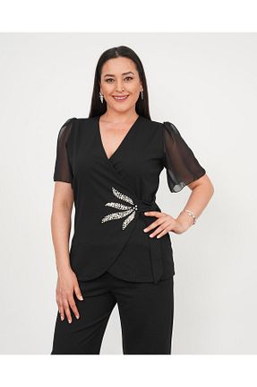 لباس مجلسی سایز بزرگ مشکی زنانه دو سینه Butik Nilyam - کد 938425485
