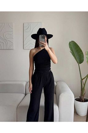 ست بالاتنه و پائین تنه مشکی زنانه بافت Zirova Fashion - کد 938758273