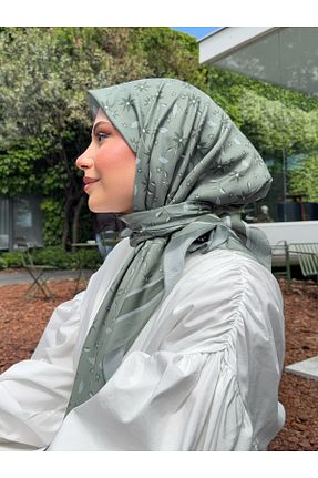 روسری خاکی پنبه پلی استر Mira İpek - کد 938777898