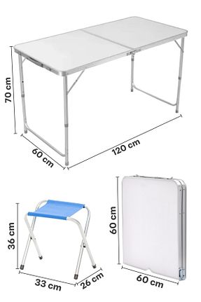 میز کمپ طوسی فلزی Blooma - کد 938787192