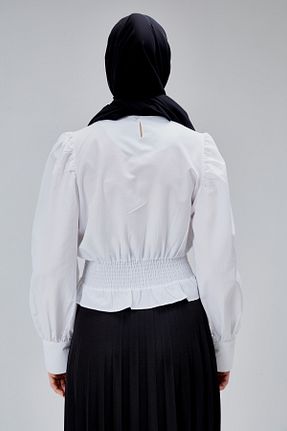 پیراهن سفید زنانه رگولار EMMAS CLOTHİNG - کد 938789029