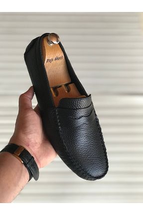 کفش لوفر مشکی مردانه چرم خالص Zegeshoes - کد 939013787