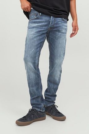 شلوار جین آبی مردانه پاچه لوله تفنگی Jack & Jones - کد 758066609