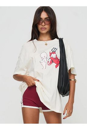تیشرت سفید زنانه یقه دوچرخه The Champ Clothing - کد 938822544