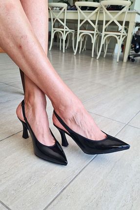 کفش پاشنه بلند کلاسیک مشکی زنانه ساتن Gökhan Talay - کد 928126971