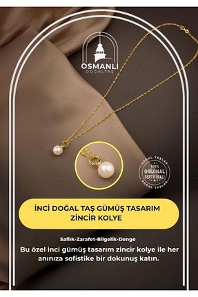 گردنبند جواهر طلائی زنانه سنگ OSMANLI DOĞAL TAŞ - کد 685260391