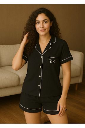 ست لباس راحتی مشکی زنانه طرح دار FENZO - کد 938837955