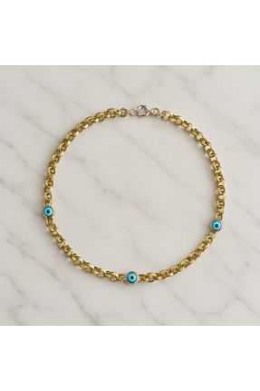 گردنبند استیل ( فولاد ) زرد زنانه استیل (فولاد) RaSen Collection - کد 938841285