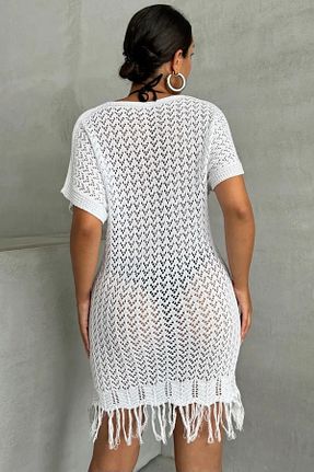 لباس ساحلی سفید زنانه Ajurlu AQE FASHION - کد 938840809