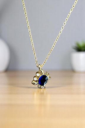 گردنبند جواهر سرمه ای زنانه استیل ضد زنگ Vekorr - کد 938847248