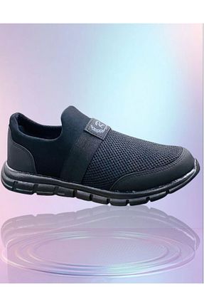 کفش اسنیکر مشکی مردانه پارچه ای KANTEX - کد 928630158