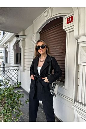 ست بالاتنه و پائین تنه مشکی زنانه بافتنی EGZOTİK ASORTİK - کد 706595486