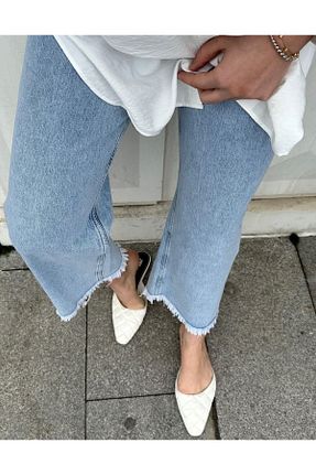 شلوار آبی زنانه پنبه ای İkoll - کد 670334977