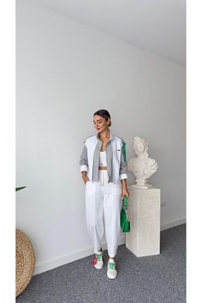 کت سفید زنانه Relaxed QİMYA BUTİK - کد 859600226