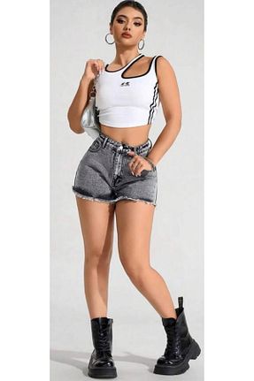شلوارک و برمودا طوسی زنانه پنبه ای Butik - کد 938868369