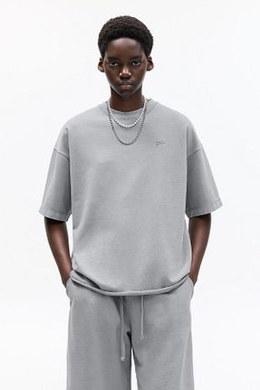 تیشرت طوسی مردانه رگولار Pull & Bear - کد 938859563
