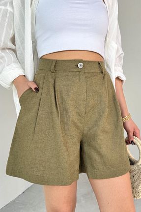 شلوارک و برمودا رنگی زنانه کتان Cappmoda - کد 938865261