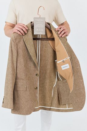 کت بلیزر متالیک مردانه مخلوط کتان Frappoli - کد 936692271