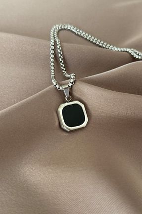 گردنبند استیل ( فولاد ) طوسی زنانه استیل ضد زنگ laria jewelry - کد 938877260