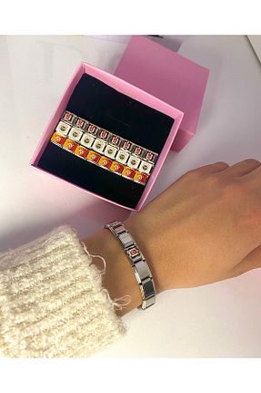 دستبند استیل (فولاد) رنگی زنانه استیل (فولاد) Moon - کد 938872779