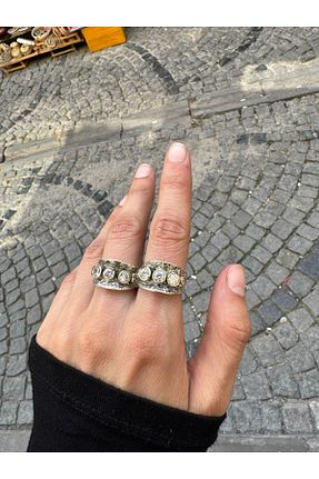 انگشتر نقره طوسی زنانه 925 عیار hayaltasari - کد 938901145