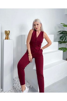 شلوار زرشکی زنانه پنبه ای Genel Markalar - کد 927634940