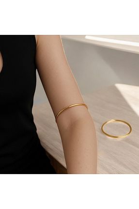 دستبند استیل (فولاد) زرد زنانه استیل ضد زنگ HNG JEWELRY - کد 938923955