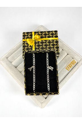 دستبند استیل (فولاد) طوسی زنانه استیل (فولاد) EFAYNU - کد 938917861