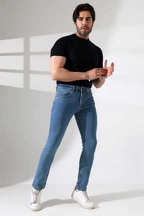 شلوار آبی مردانه مخلوط ویسکون MODA - کد 938929129