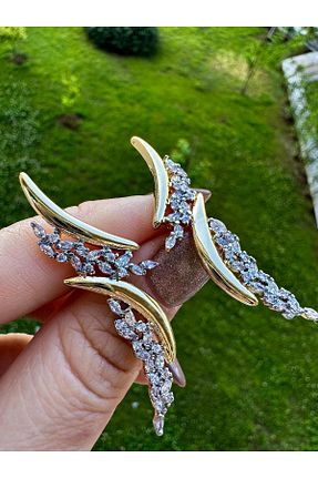 گوشواره استیل (فولاد) زرد زنانه روکش طلا neslyaccessories - کد 938941110
