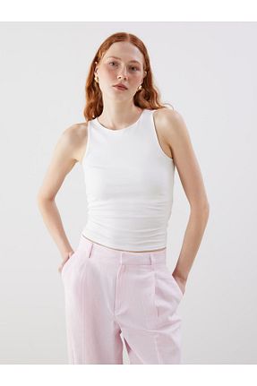 تیشرت نباتی زنانه یقه دوچرخه LC Waikiki - کد 937408348