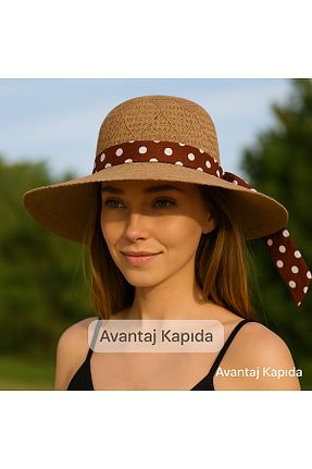 کلاه آبی زنانه حصیر Avantaj Kapıda - کد 937409241