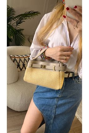 کیف دوشی رنگی زنانه حصیر Assia Atelier - کد 937421011