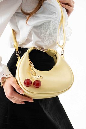 کیف دوشی زرد زنانه چرم مصنوعی Assia Atelier - کد 937421491