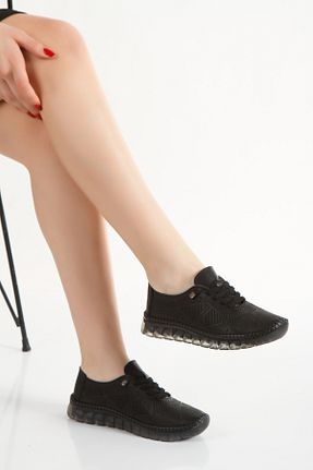 کفش کژوال مشکی زنانه چرم خالص MOKKASHOES - کد 925065611
