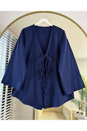 تونیک حجاب سرمه ای زنانه پلی استر Nergis Neva Butik - کد 850307699