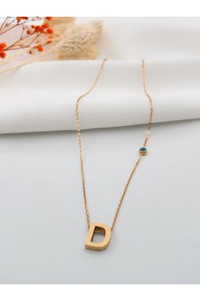 گردنبند استیل ( فولاد ) زرد زنانه استیل ضد زنگ Siya Silver - کد 861365070