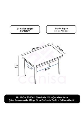میز آشپزخانه سفید Suntalam Canisa Concept - کد 132625135
