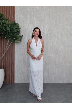 لباس سفید زنانه بافتنی ESRAHELVACI - کد 937431797
