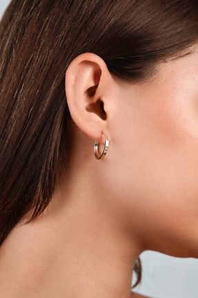 گوشواره طلا زرد زنانه 14 عیار Altınkesesi - کد 937439851